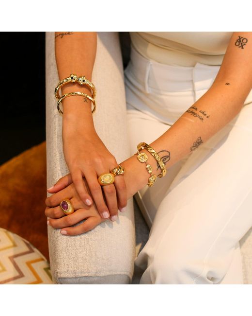 Kybele Studio Metallic Twisted Cuff Bracelet