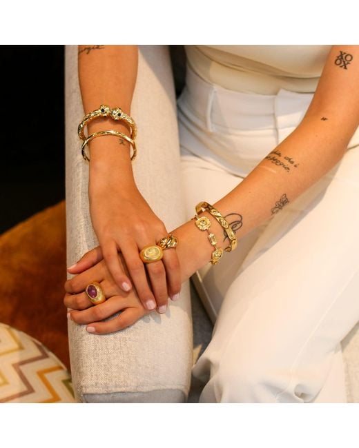 Kybele Studio Metallic Twisted Cuff Bracelet
