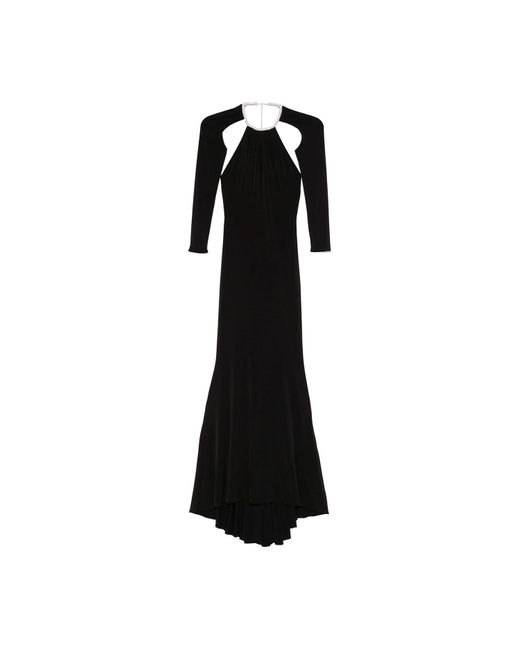 Nissa Black Backless Maxi Dress