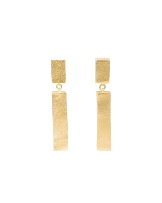 Saachi Metallic Duo Rectangle Metal Earrings