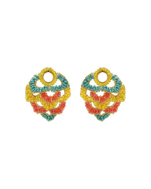 Lavish by Tricia Milaneze Yellow Summer Vibe Mix Mermaid Handmade Crochet Earring