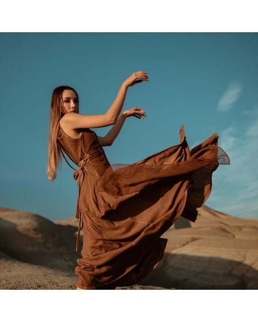 Zhenabia Natural Neutrals Zhe Dress Desert Sand