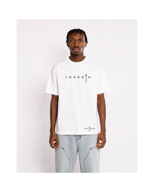 Chic Urban White London Grace Oversized T-Shirt