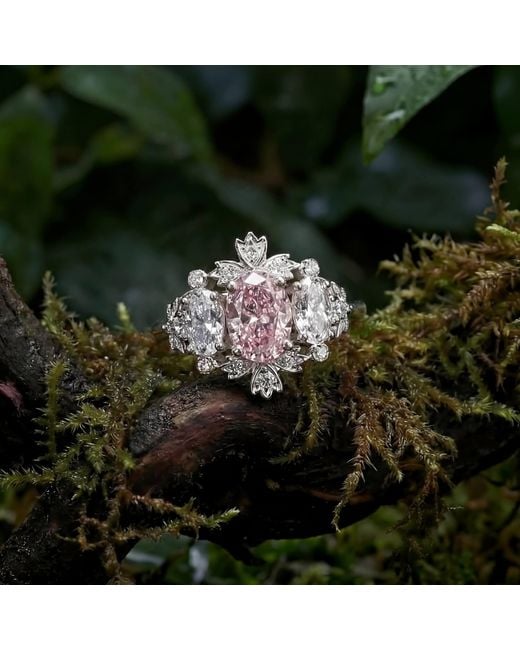 Azura Jewelry New York White Lilyshade Morganite Ring Vermeil