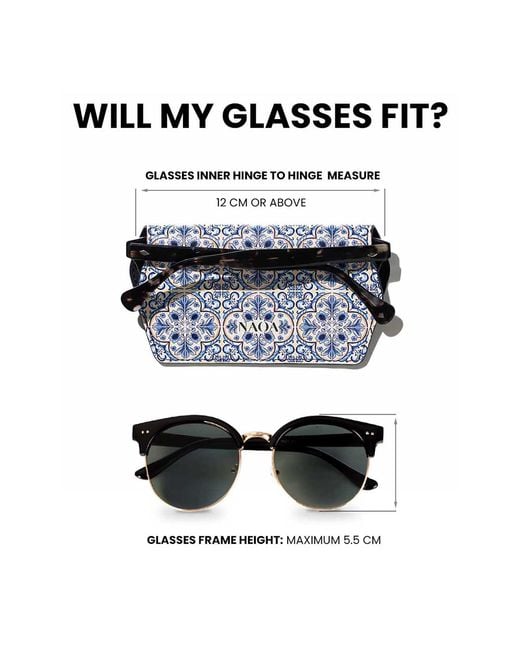 Naoa Black Slim Glasses Case Amalfi Print