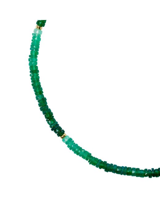 Bombyx House Green Agate Ombre Bead Necklace