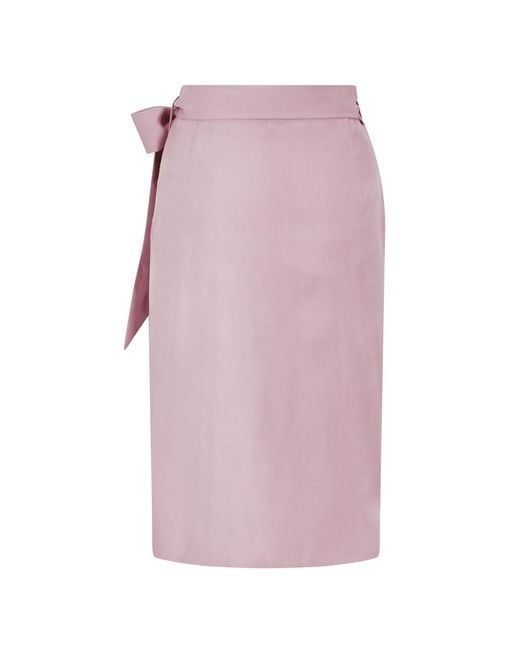 Femponiq Pink Bow Tie Wrap Skirt