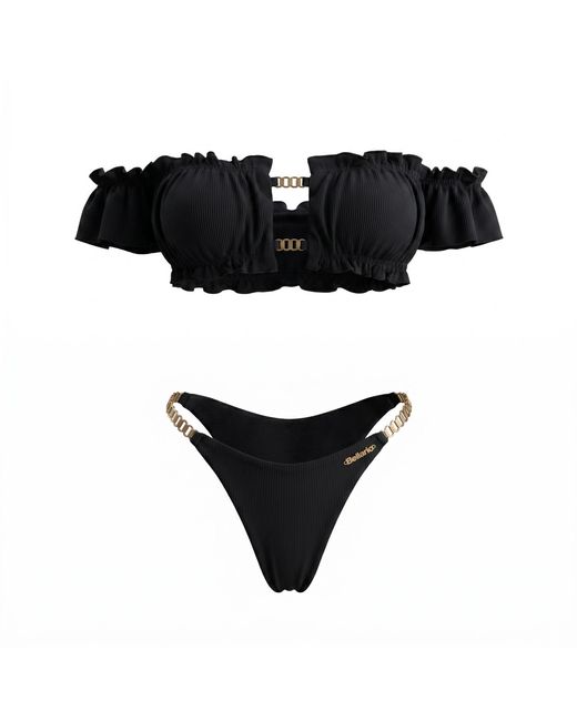 Bellaria Black Cotton Candy Chain Bikini Set
