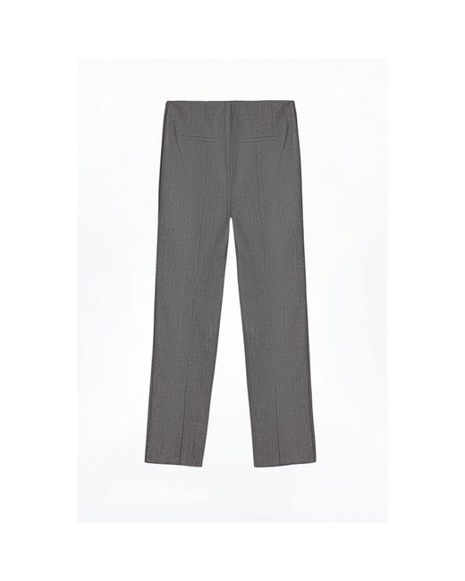Nocturne Gray Side Slit Tailored Pants