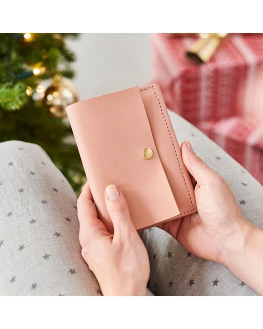 VIDA VIDA Brown Vida Blush Leather Passport Holder