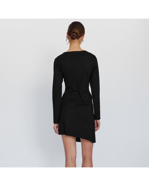 Mirimalist Blue Sweatshirt Mini Dress