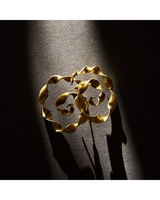 Zeworks Metallic Roses Earrings