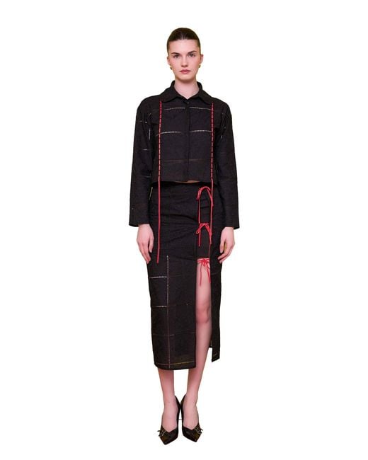 Pcfg Black The Broderie Anglaise Edit Embroidered Detail Shirt