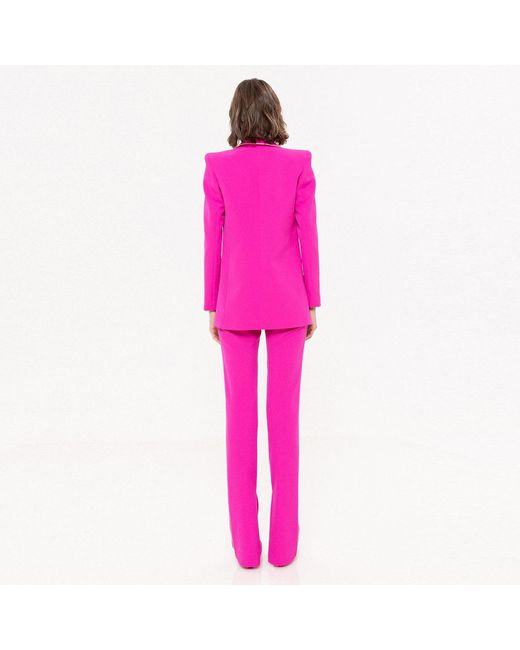 Nissa Pink Embellished High-waisted Pants