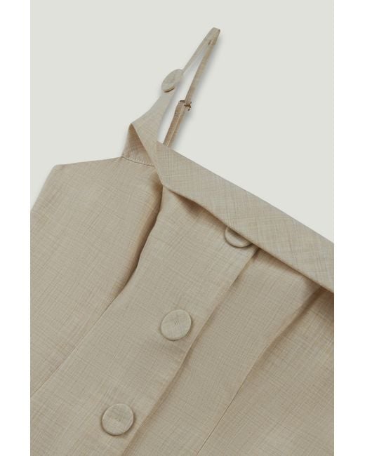 Nocturne Natural Asymmetric One-Shoulder Blouse