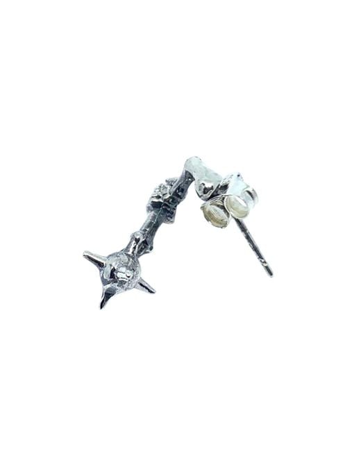 Tg-Jewellery by Tamara Gervasio White Skull Ninja Chigiriki Solo Stud Earring