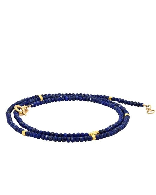 Lori Kaplan Design Blue Triple Wrap Lapis Bracelet Or Necklace