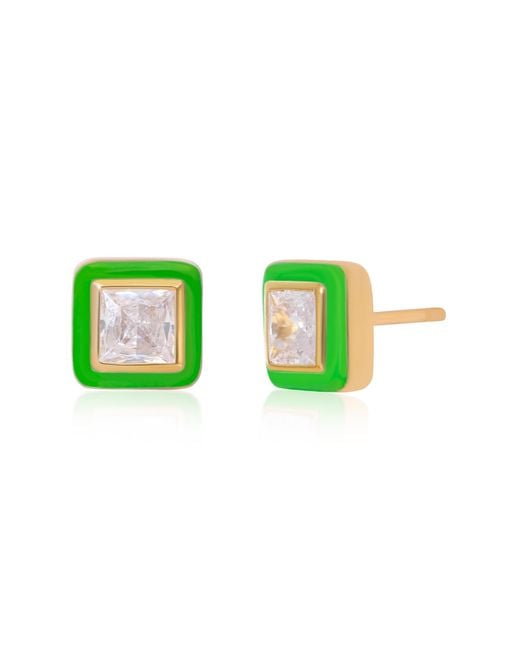 Preeti Sandhu Green Enamel Studs