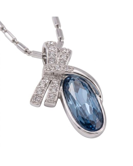 Modenaire Metallic Dragonfly Egg Crystal Pendant Necklace
