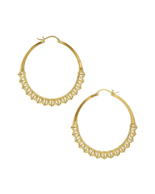 Astor & Orion Metallic Calla Hoops Large