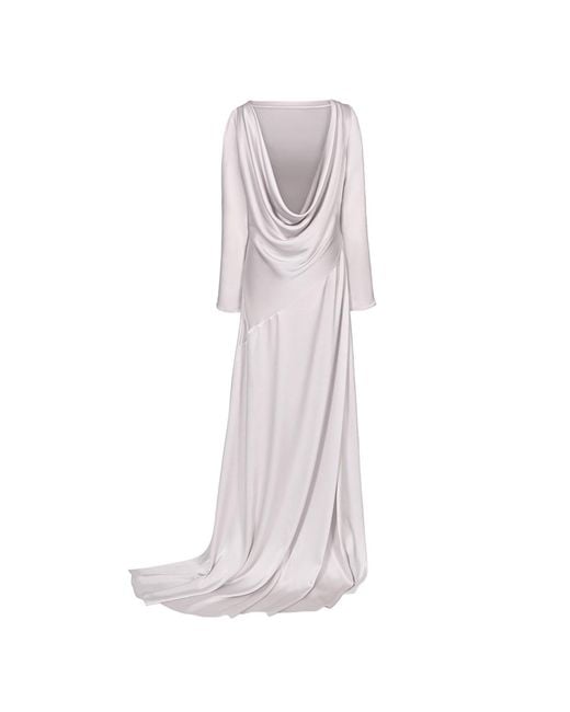 Anse Victorin White Geraldine Silk Dress