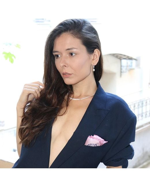 Ralufineart Silk Neckerchief Nautical Chic Pink