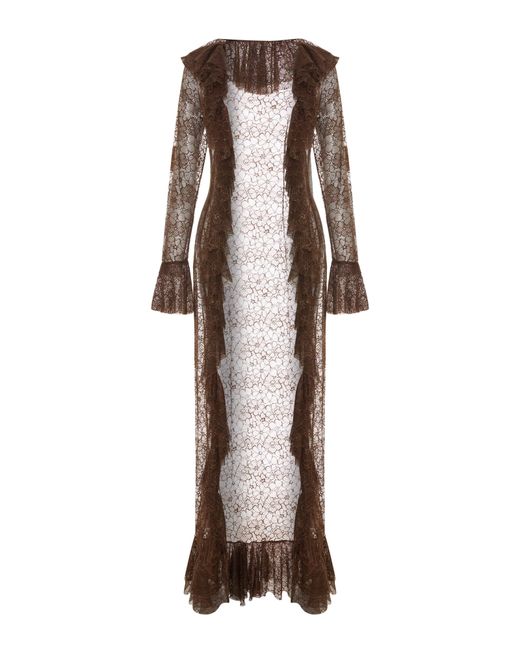 Maison sél Natural Elongated Lace Blouse