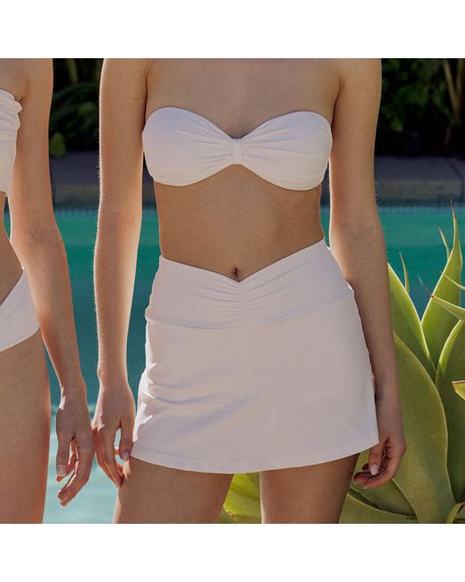 NUAJE NUAJE White Isabelle Bikini Skort In