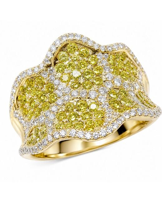 Artisan Yellow 14K & Diamond Floral Statement Ring