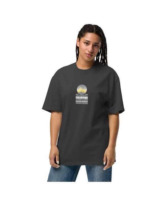 Anchor and Crew Black Faded Desert Surf Explore Co. Oversized Cotton T-Shirt