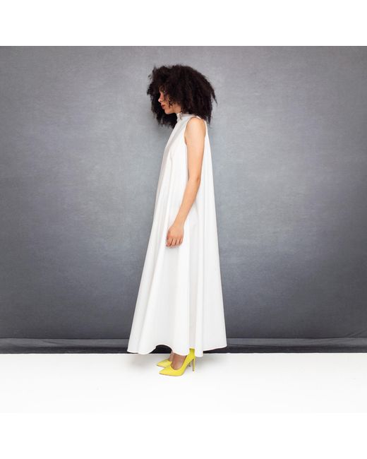 Bianca Popp White Bell Dress Long