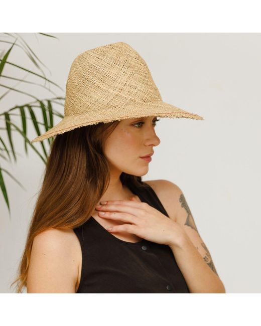 Justine Hats Natural Neutrals Straw Hand Crafted Summer Hat