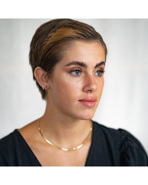 Claire Hill Designs Metallic Enamel Huggie Earrings