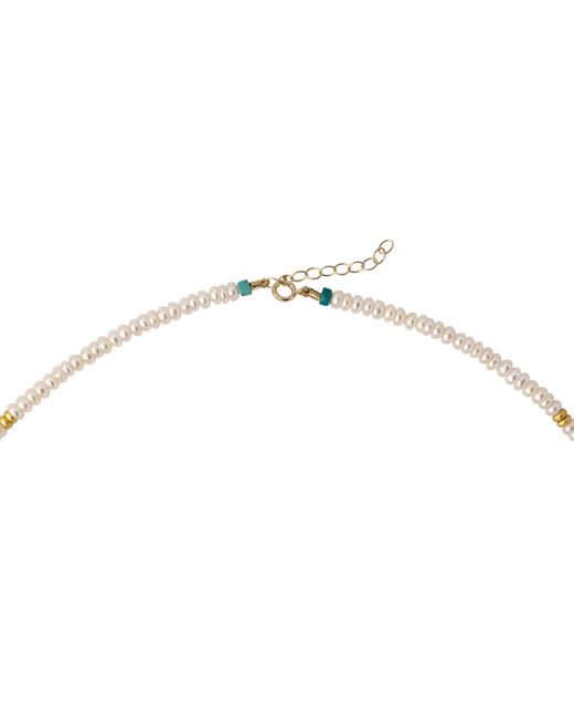 Bombyx House Metallic Tiny Pearl Station Necklace