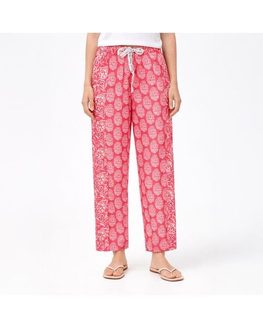 NoLoGo-chic Red Mix Match Cosmos & Bonbon Trousers Cotton Multi