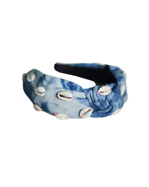 Adriana Pappas Designs Blue Denim Confetti Headband