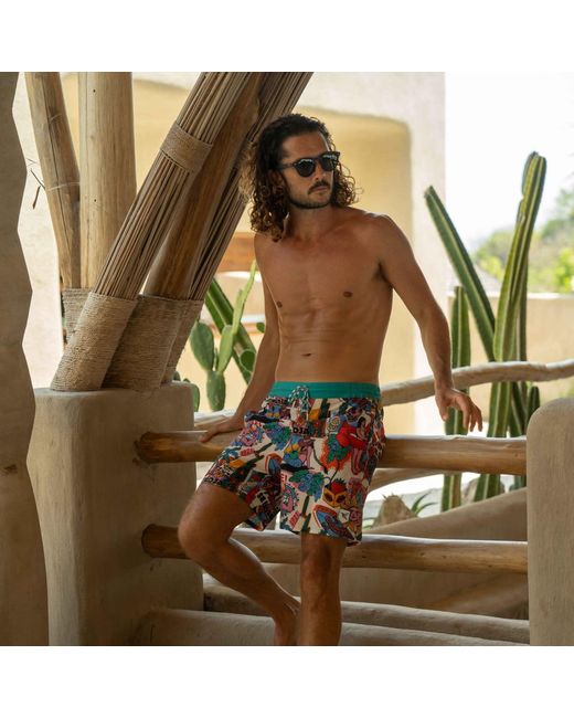 Live Kolibri Blue Board Shorts for men