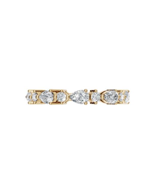 Aya Fine Jewelry White Rose 0.62 Ct Diamond Ring Round Pear 18K