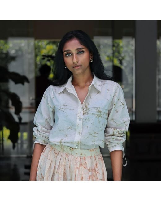 Celeste Mendis White Raindrop Shirt