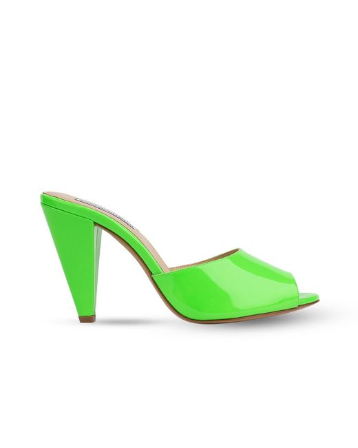 Rosamund Muir London Green Montavia Lime Patent Mules