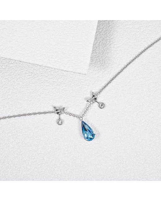 Far East Jewelry Blue Handcrafted & Crystal Lake Tears Necklace