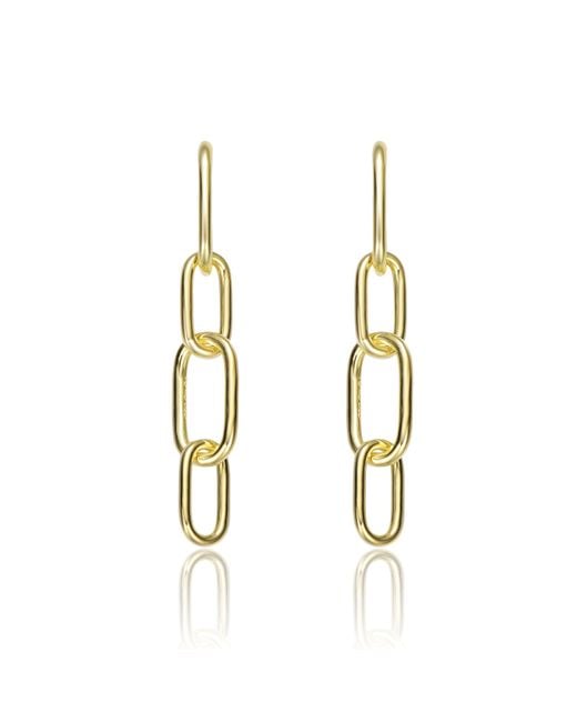 Genevive Jewelry Metallic Rachel Glauber Colored Chain Drop Earrings