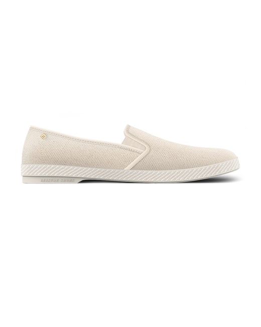 Rivieras White Classic Cotton Canvas Slip-On Loafer With Laces