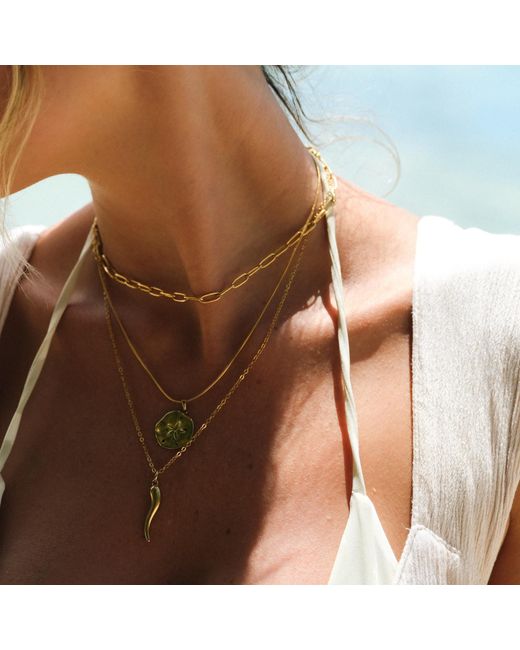 Mickey's Girl Metallic Italian Horn Necklace