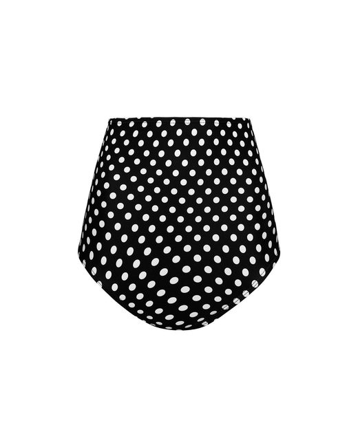 Paola Amador Black High Waist Polka Dots Bikini Bottom