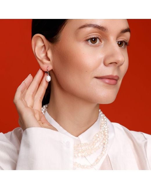 Pearl Code Metallic Baroque Pearl Drop Earrings — Natural & Effortless
