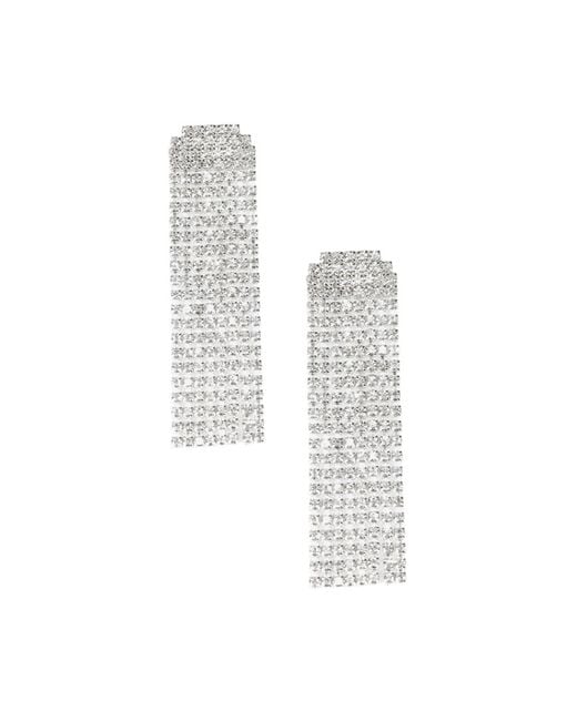 Maison De Gala White Alexia Crystal Dangle Earring