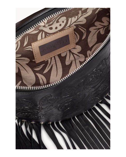 Jodi Lee Black Akaroa Rose Belt Bag
