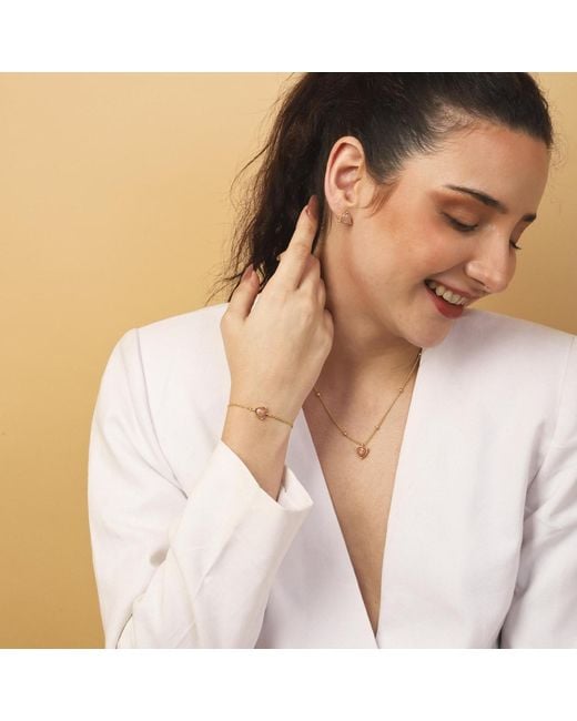 Lila Rasa Metallic Peach Moonstone June Birthstone Illuminates Visions & Dreams Jewellery Set: Necklace, Earrings And Bracelet