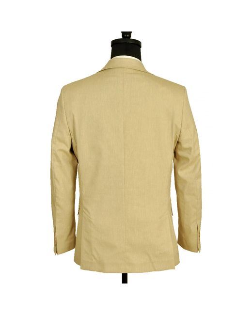 DAVID WEJ Metallic Neutrals Hugo Linen Single Breasted Suit for men